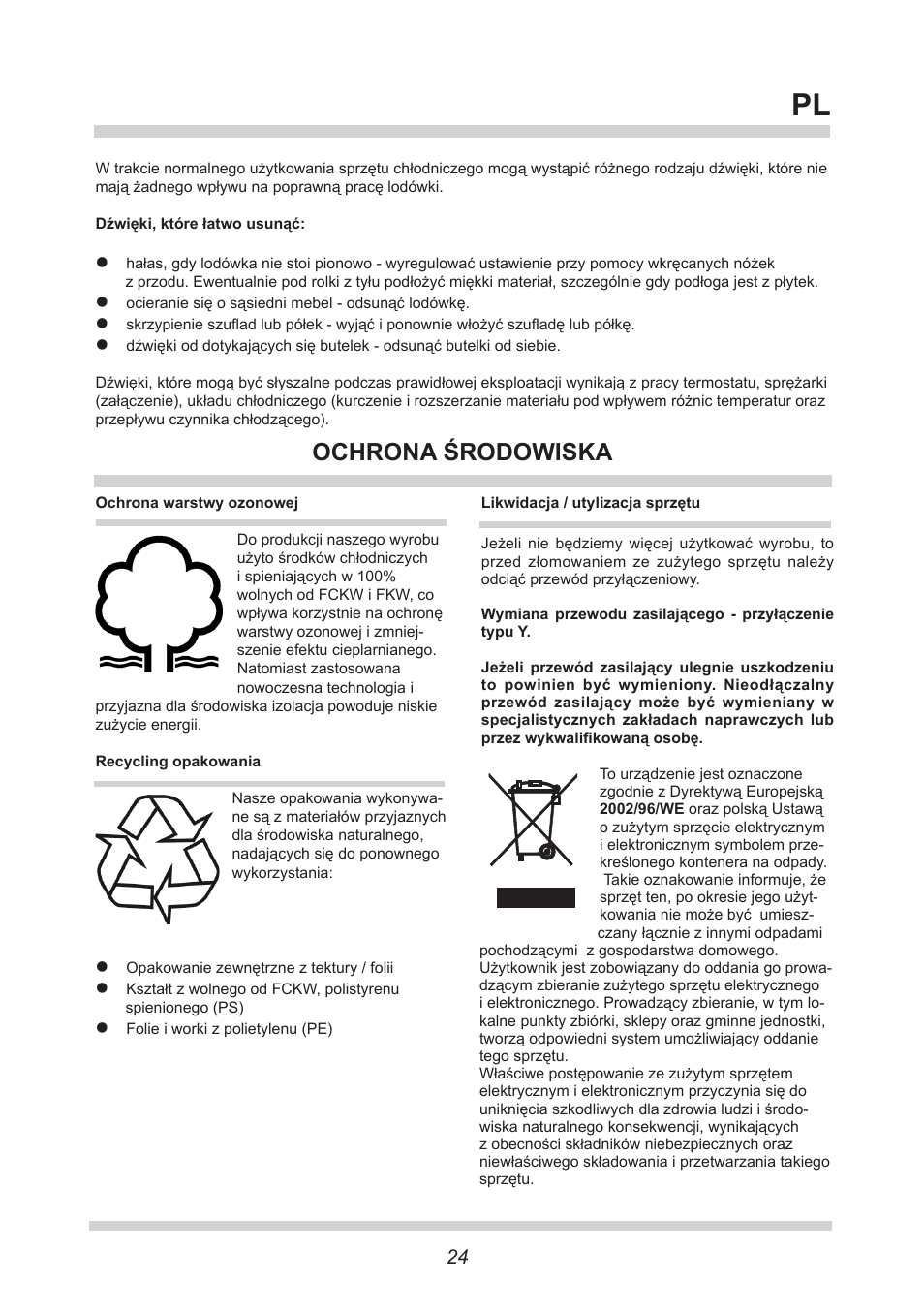 Ochrona środowiska | AMICA EKGC 16178 DE User Manual | Page 24 / 76