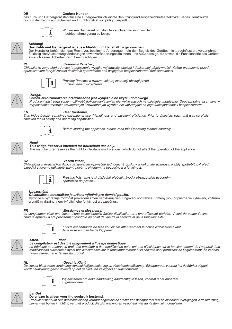 AMICA EKGC 16178 DE User Manual | Page 3 / 76