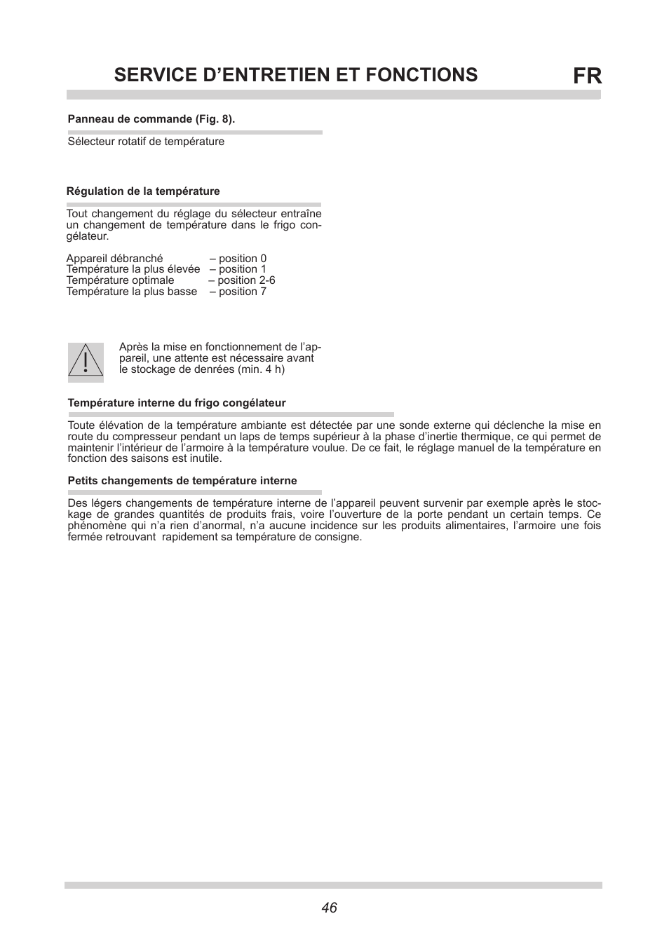 Service d’entretien et fonctions | AMICA EKGC 16178 DE User Manual | Page 46 / 76