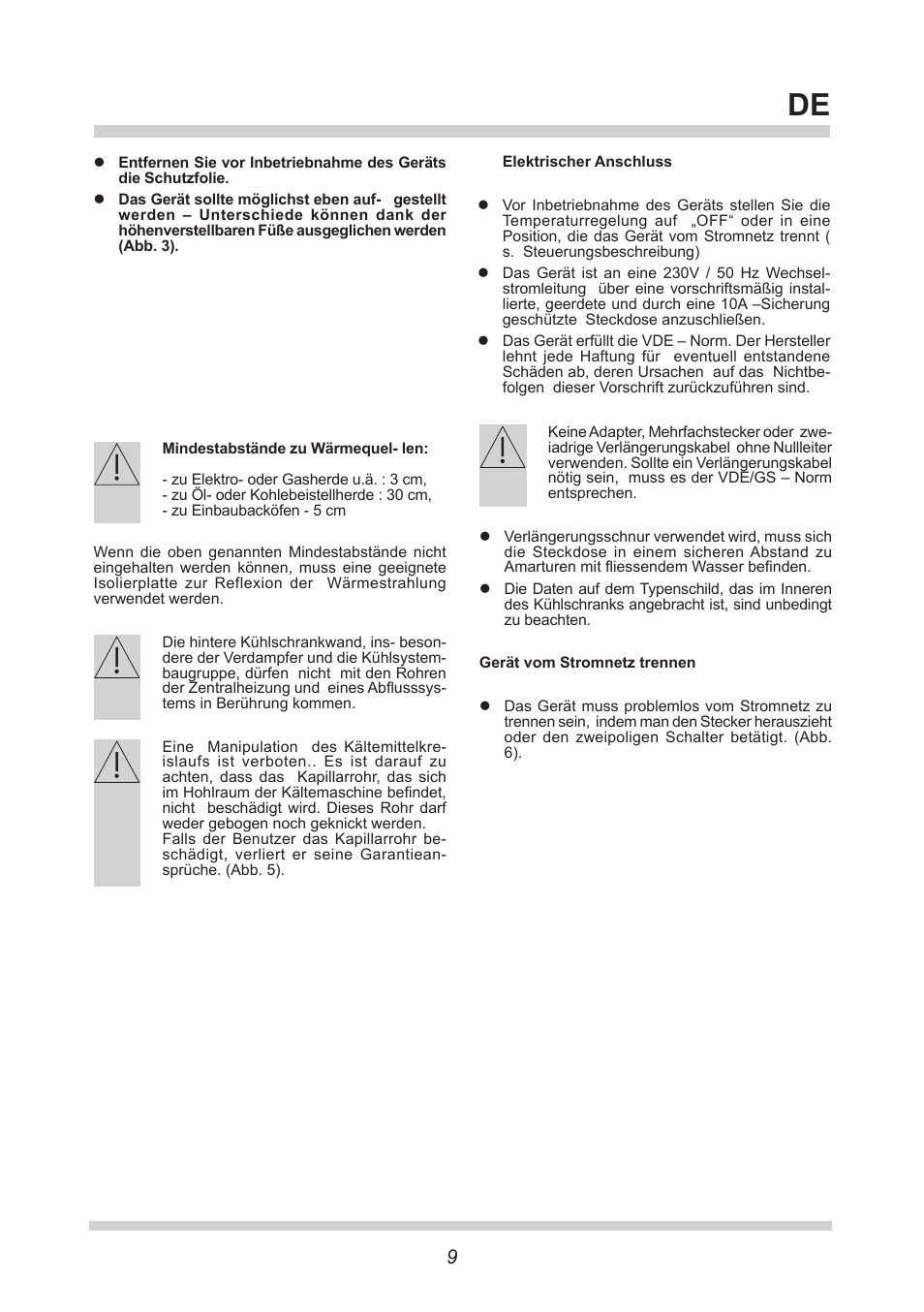 AMICA EKGC 16178 DE User Manual | Page 9 / 76