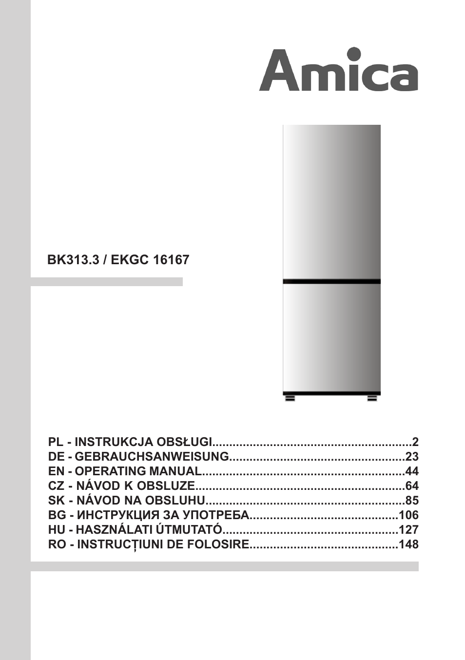 AMICA EKGC 16167 DE User Manual | 172 pages