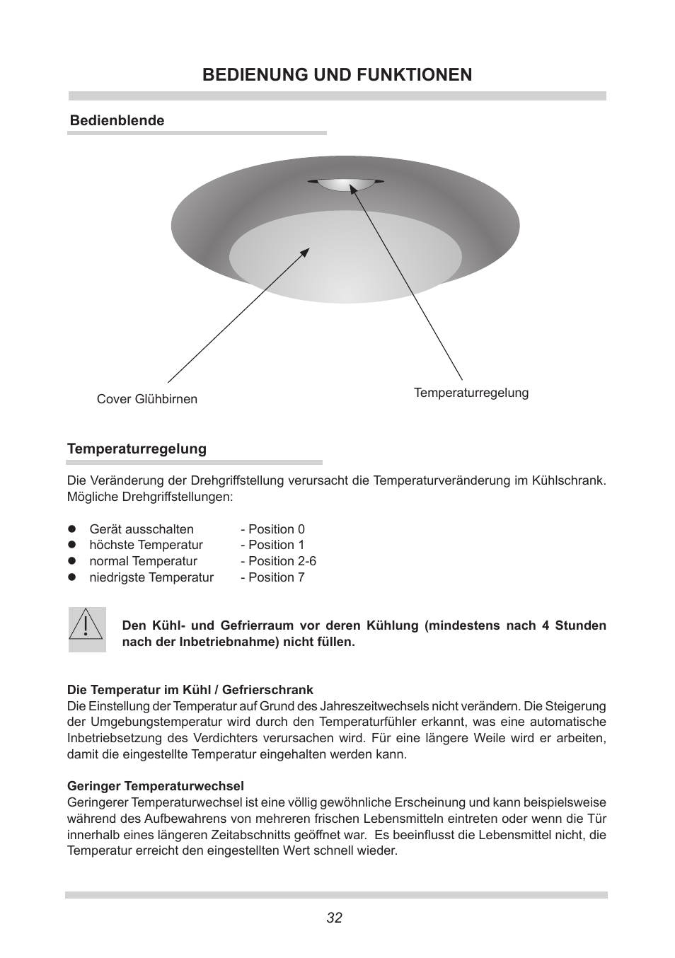 Bedienung und funktionen | AMICA EKGC 16167 DE User Manual | Page 32 / 172