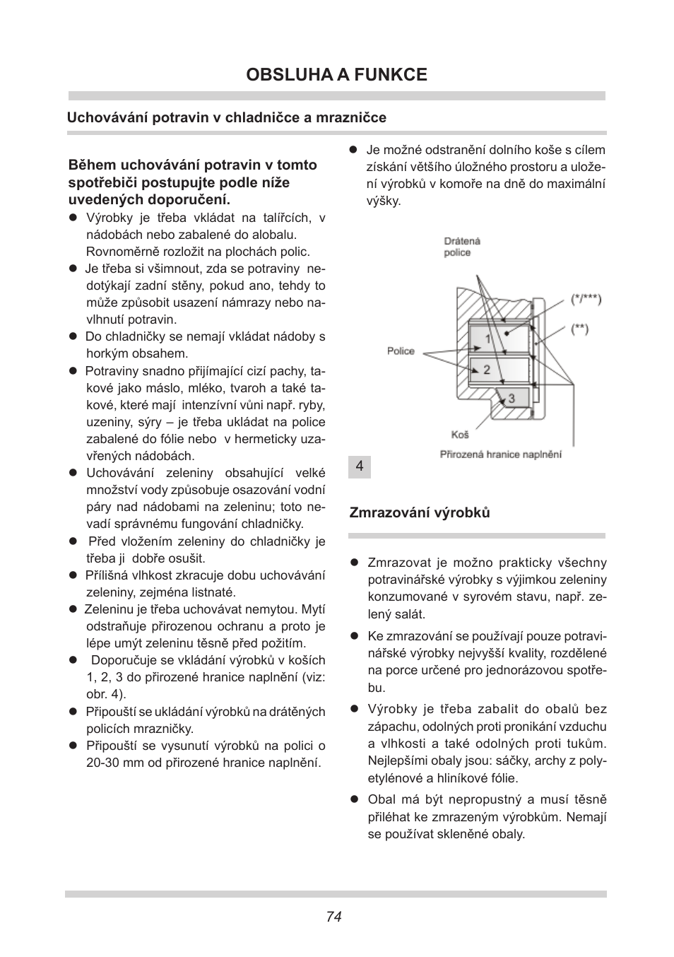 Obsluha a funkce | AMICA EKGC 16167 DE User Manual | Page 74 / 172