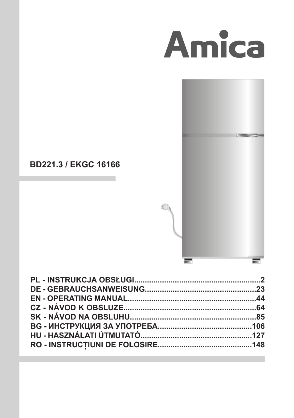 AMICA EKGC 16166 DE User Manual | 172 pages