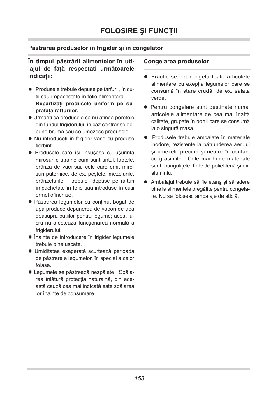 Folosire şi funcţii | AMICA EKGC 16166 DE User Manual | Page 158 / 172