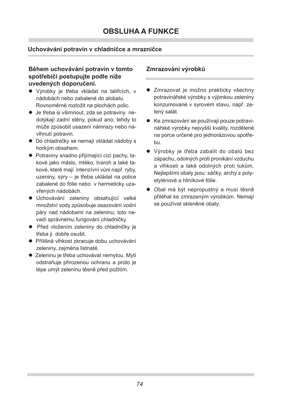 Obsluha a funkce | AMICA EKGC 16166 DE User Manual | Page 74 / 172