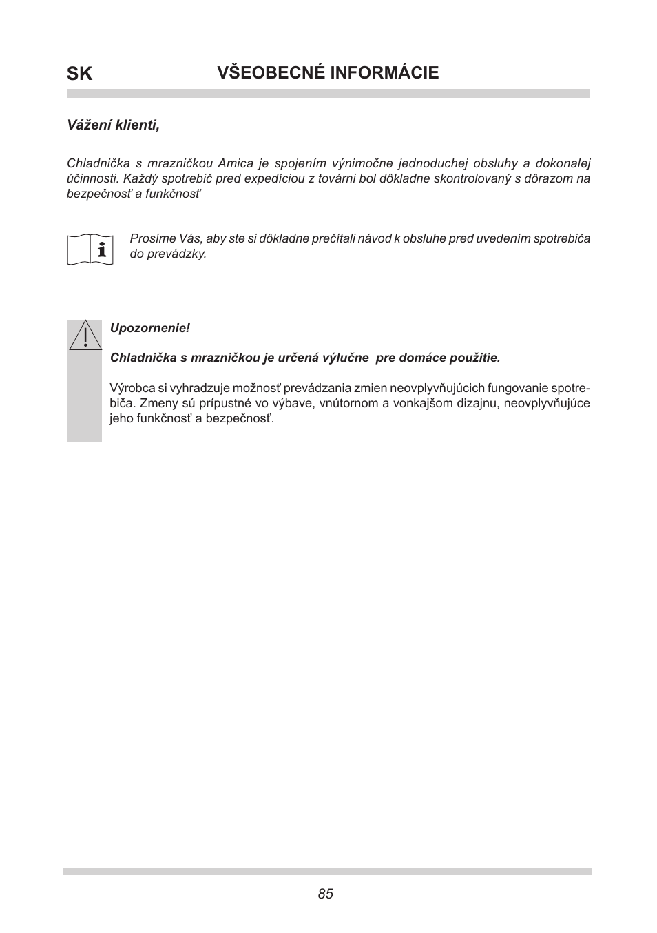 Všeobecné informácie | AMICA EKGC 16166 DE User Manual | Page 85 / 172