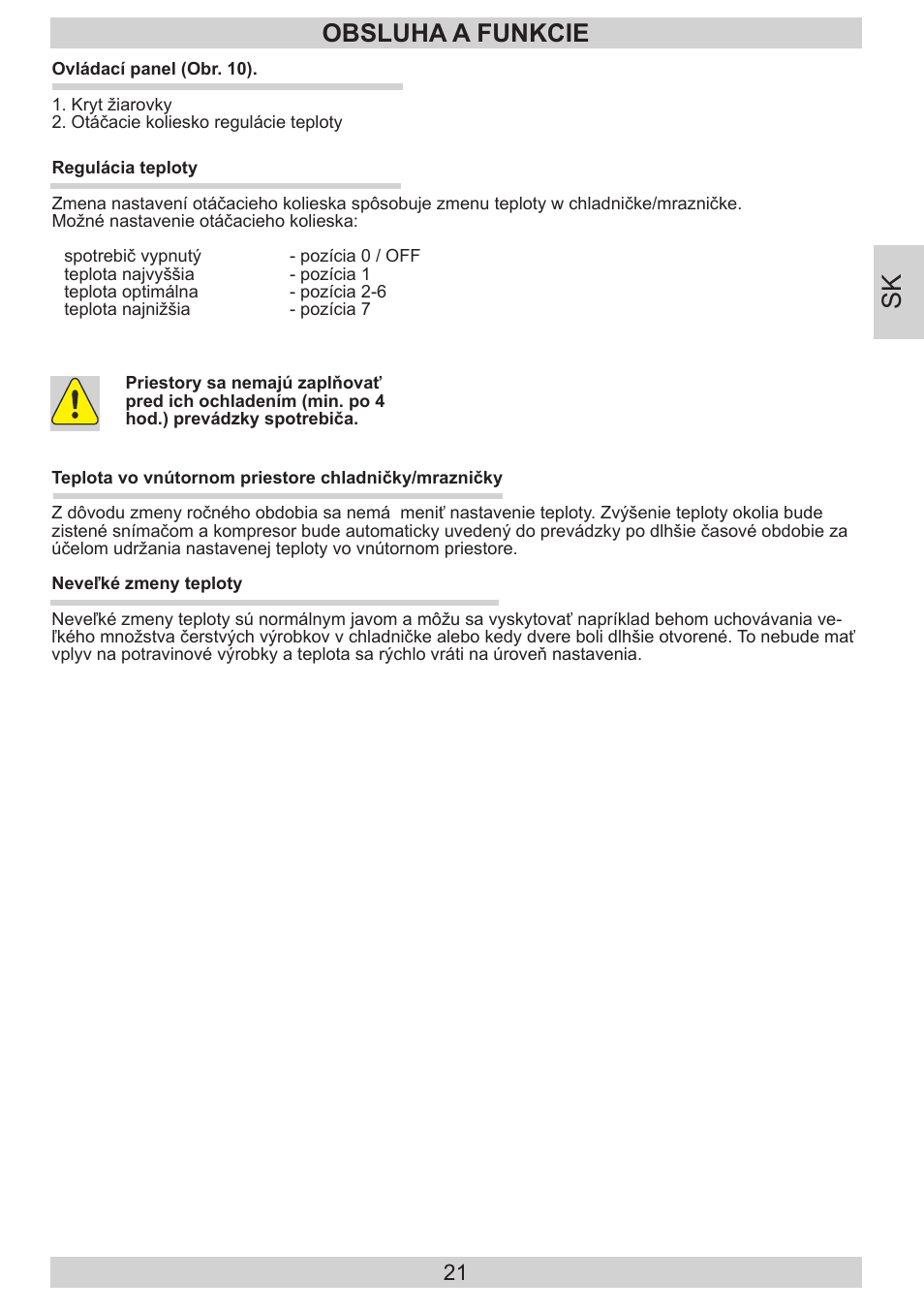 Obsluha a funkcie | AMICA KGC 15530 WG DE User Manual | Page 21 / 72