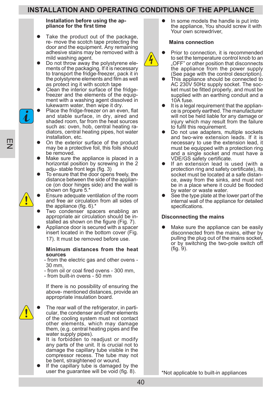 AMICA KGC 15530 WG DE User Manual | Page 40 / 72