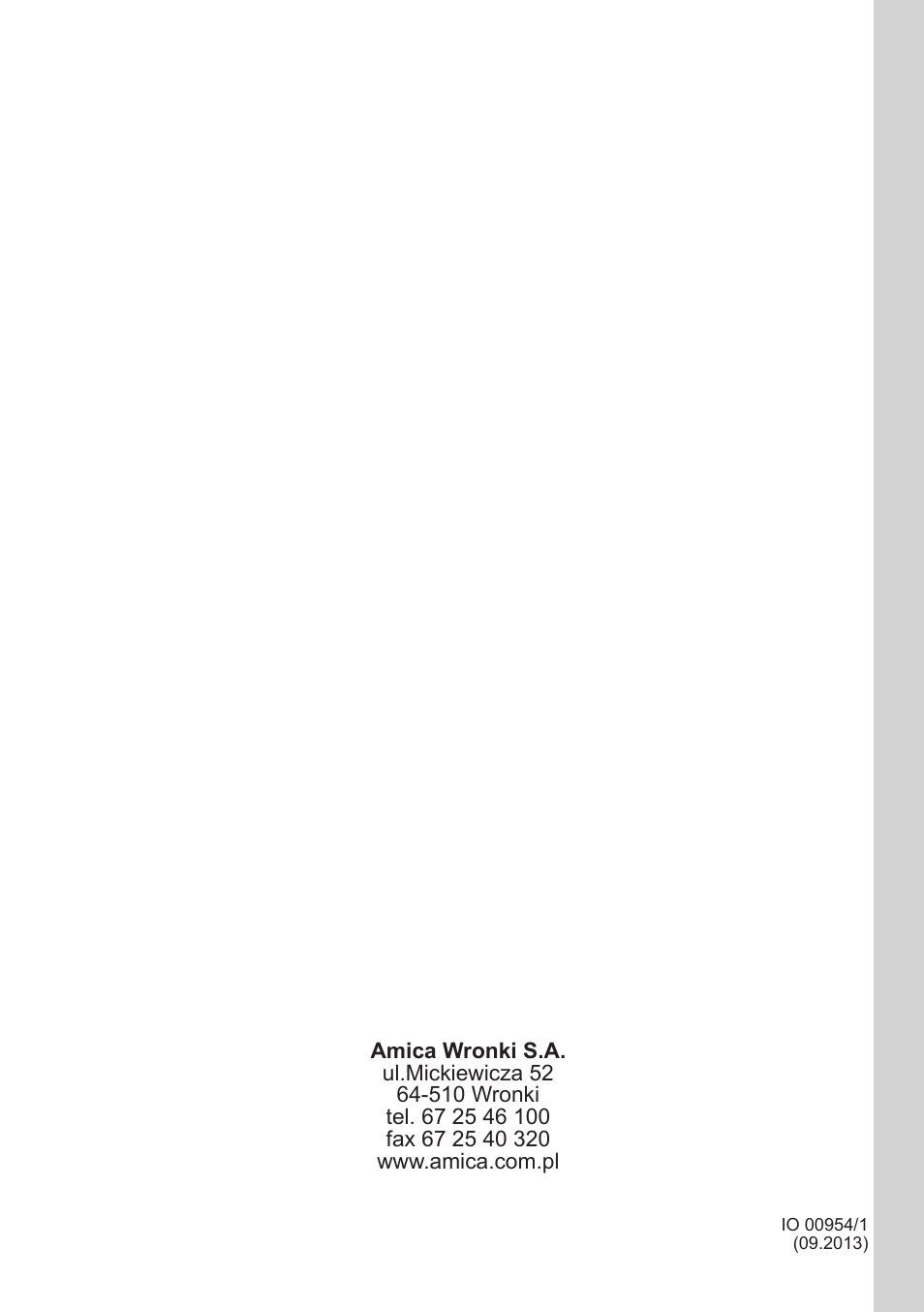 AMICA KGC 15530 WG DE User Manual | Page 72 / 72