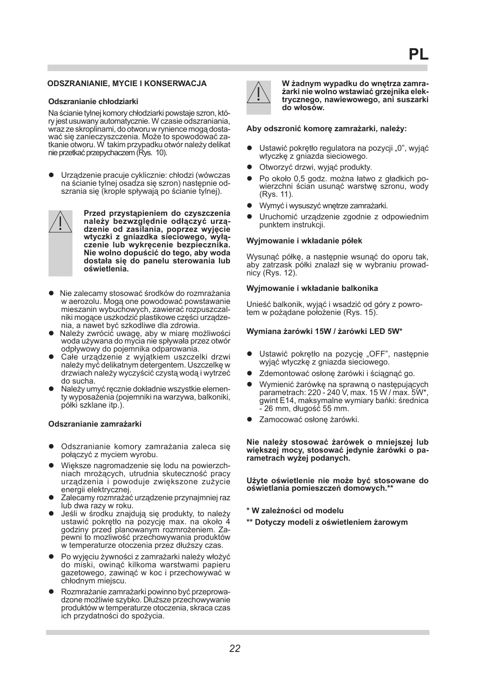 AMICA KGC 15433 W DE User Manual | Page 22 / 64