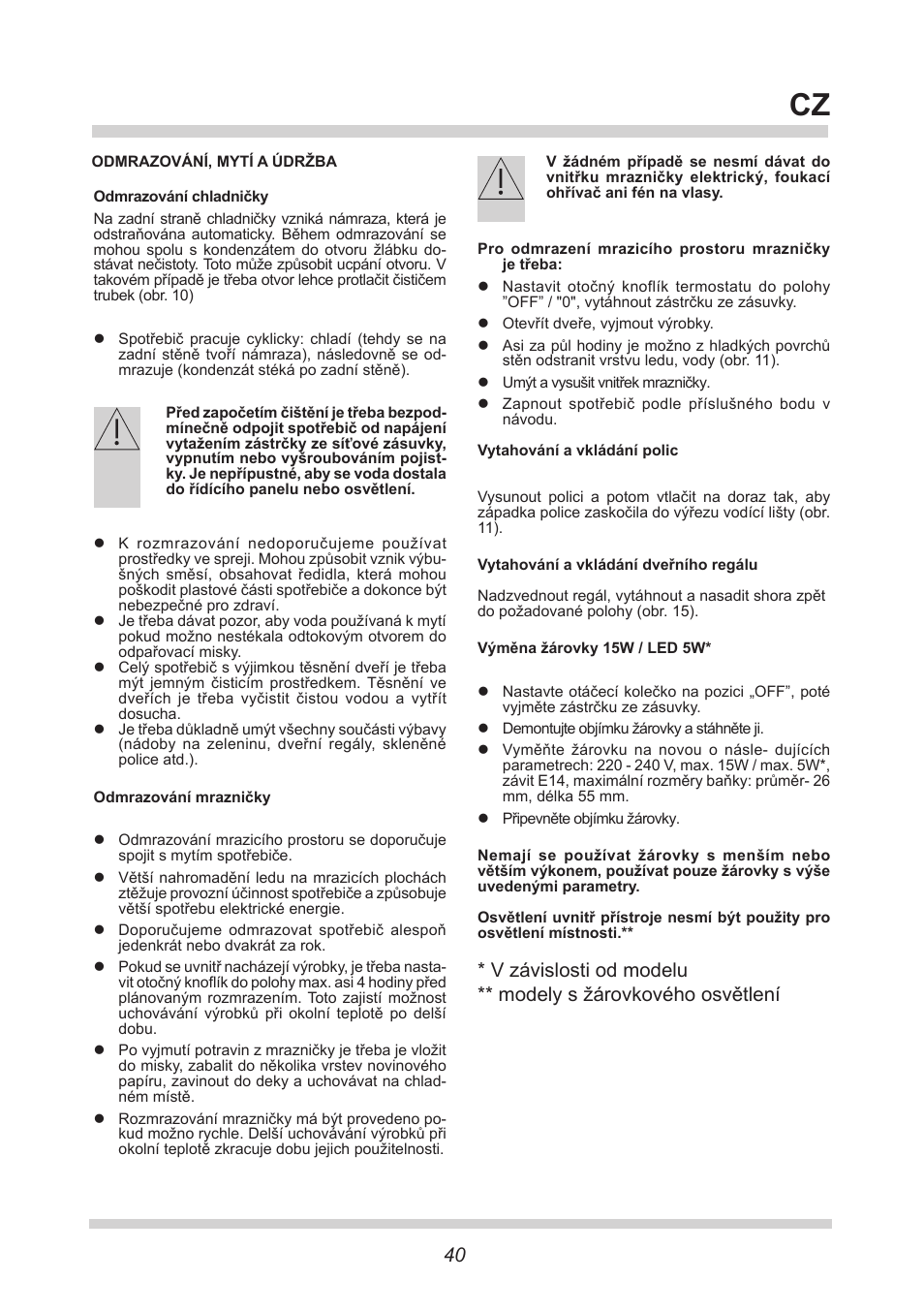 AMICA KGC 15433 W DE User Manual | Page 40 / 64