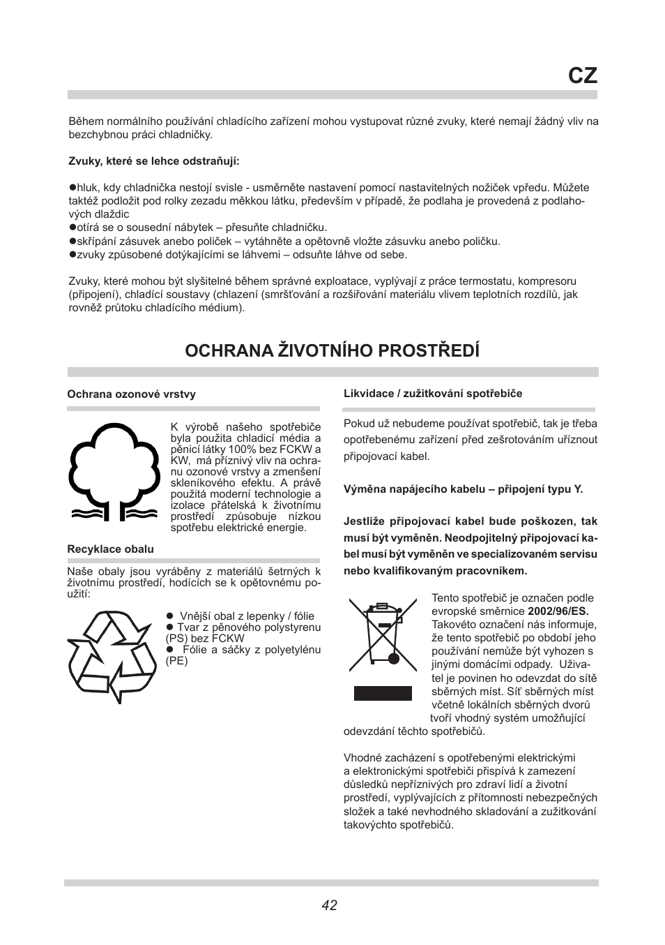 Ochrana životního prostředí | AMICA KGC 15427 W DE User Manual | Page 42 / 76