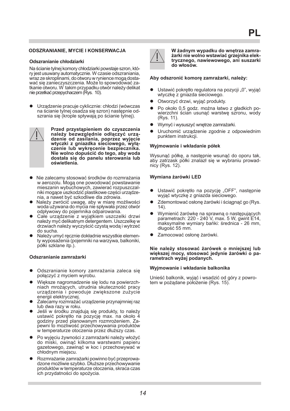 AMICA KGC 15425 W DE User Manual | Page 14 / 66