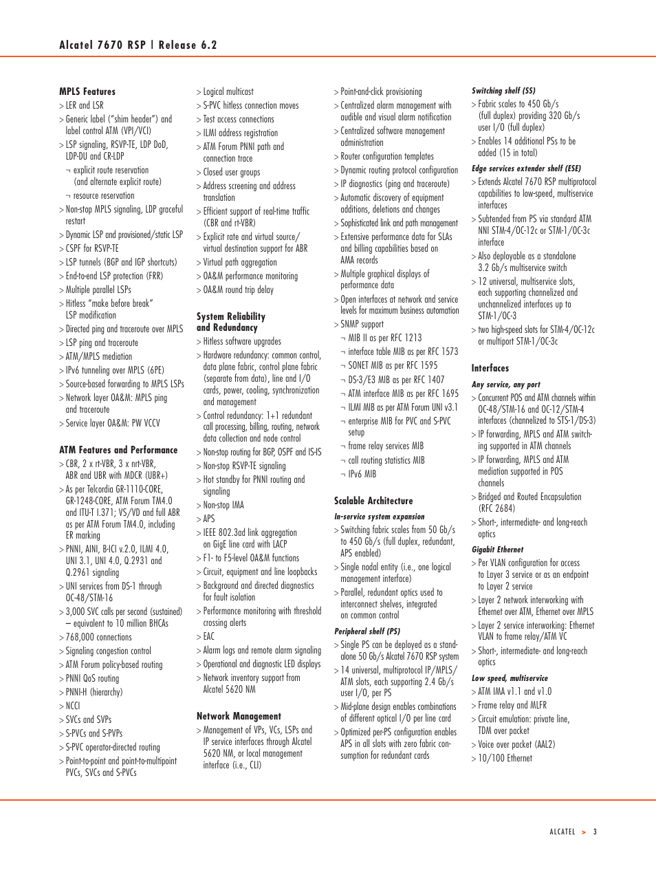 Alcatel-Lucent 7670 RSP User Manual | Page 3 / 4