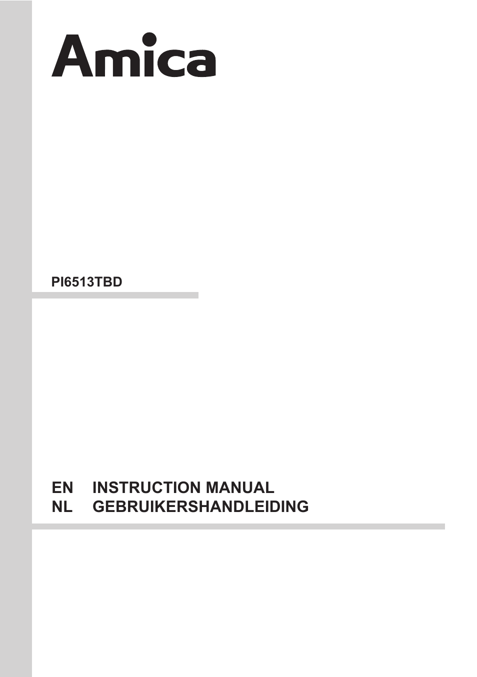 AMICA PI6513TBD EN User Manual | 50 pages
