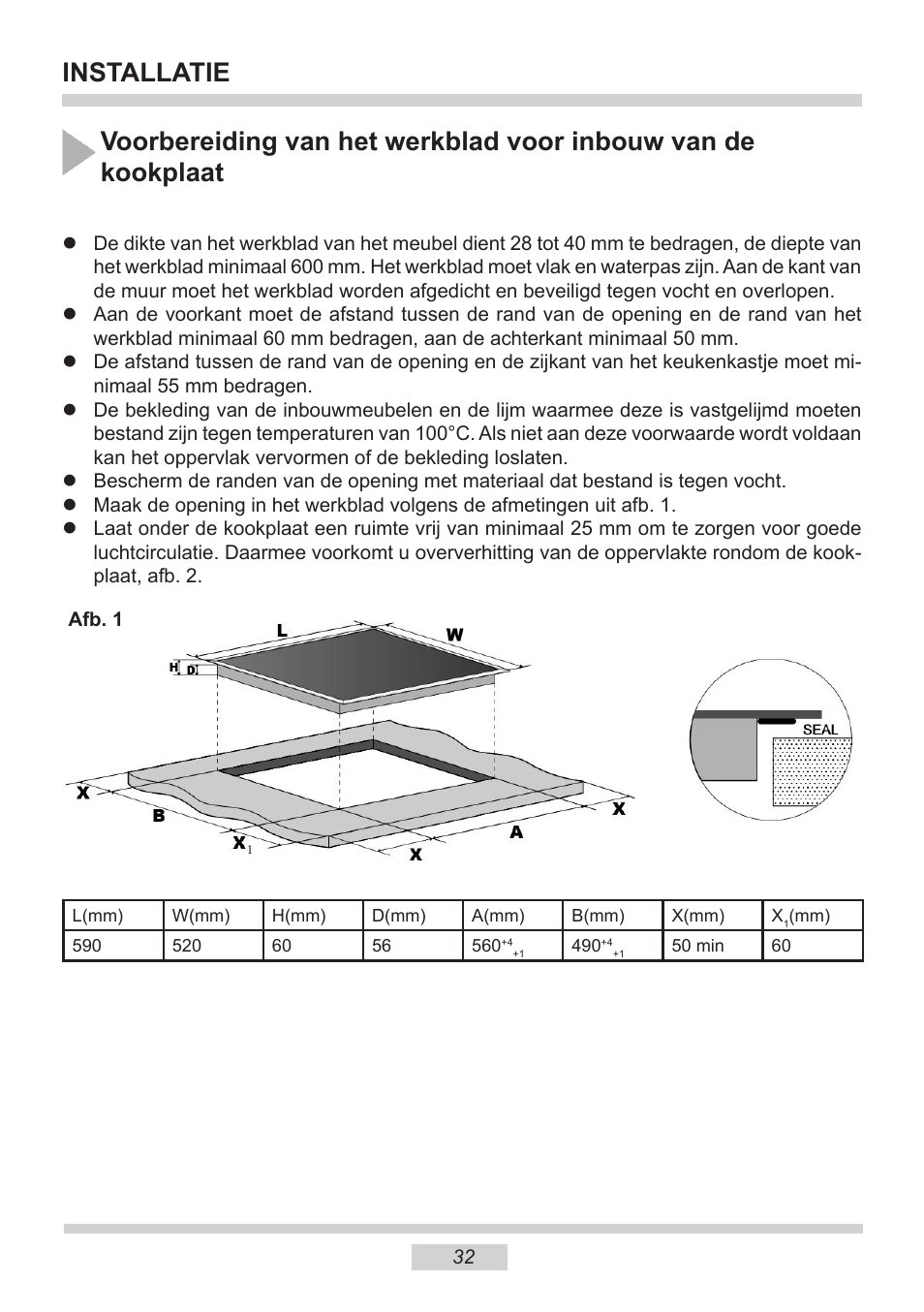 AMICA PI6513TBD EN User Manual | Page 32 / 50