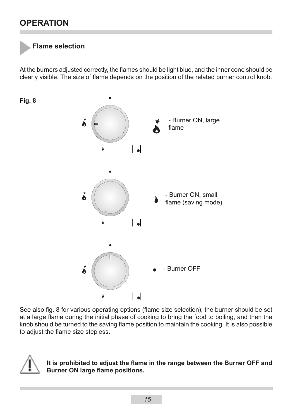 Operation | AMICA PGZ6310 EN User Manual | Page 15 / 24