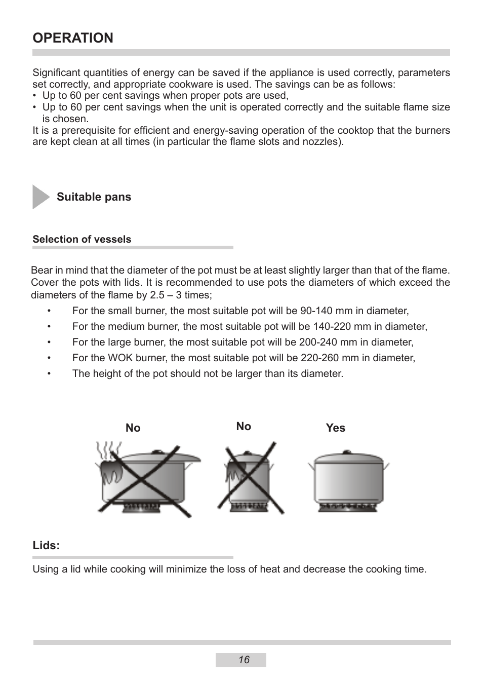 Operation | AMICA PGZ6310 EN User Manual | Page 16 / 24