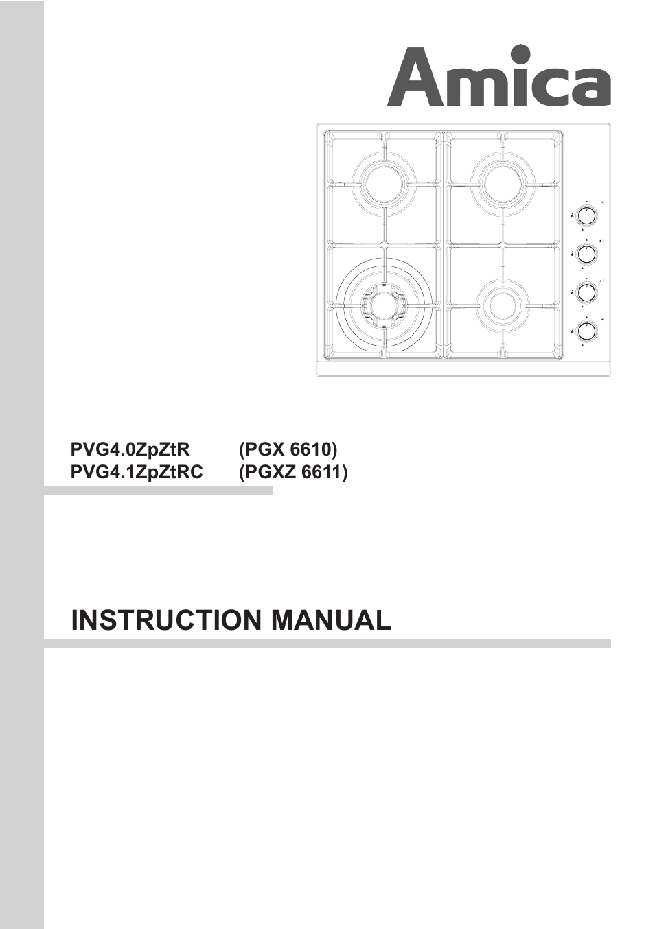 AMICA PGX6610 EN User Manual | 20 pages