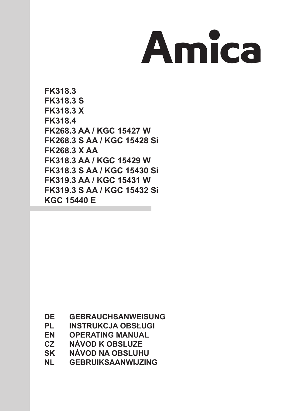 AMICA KGC 15440 E EN User Manual | 72 pages