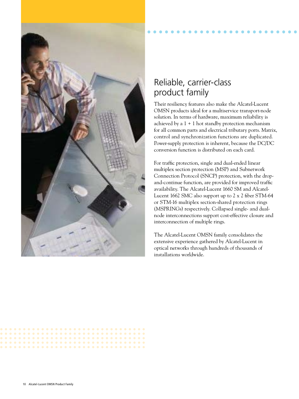 Reliable, carrier-class product family | Alcatel-Lucent 1660 User Manual | Page 10 / 12