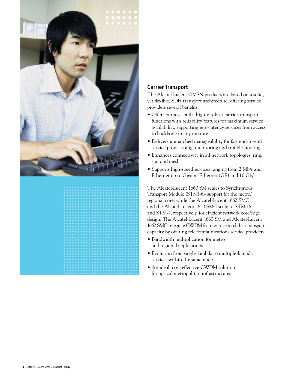 Carrier transport | Alcatel-Lucent 1660 User Manual | Page 4 / 12