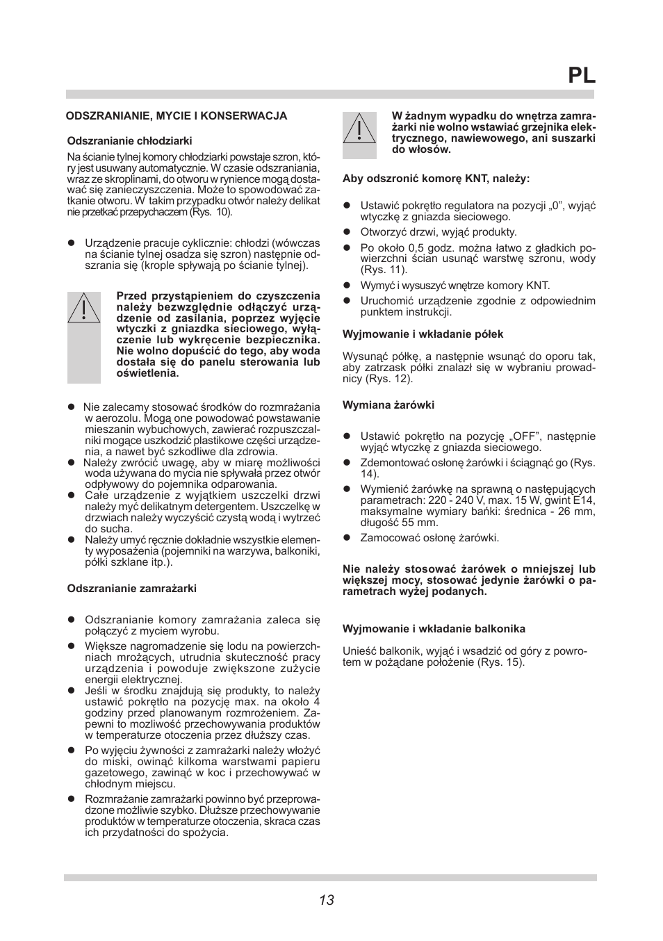 AMICA FM106.4 User Manual | Page 13 / 64