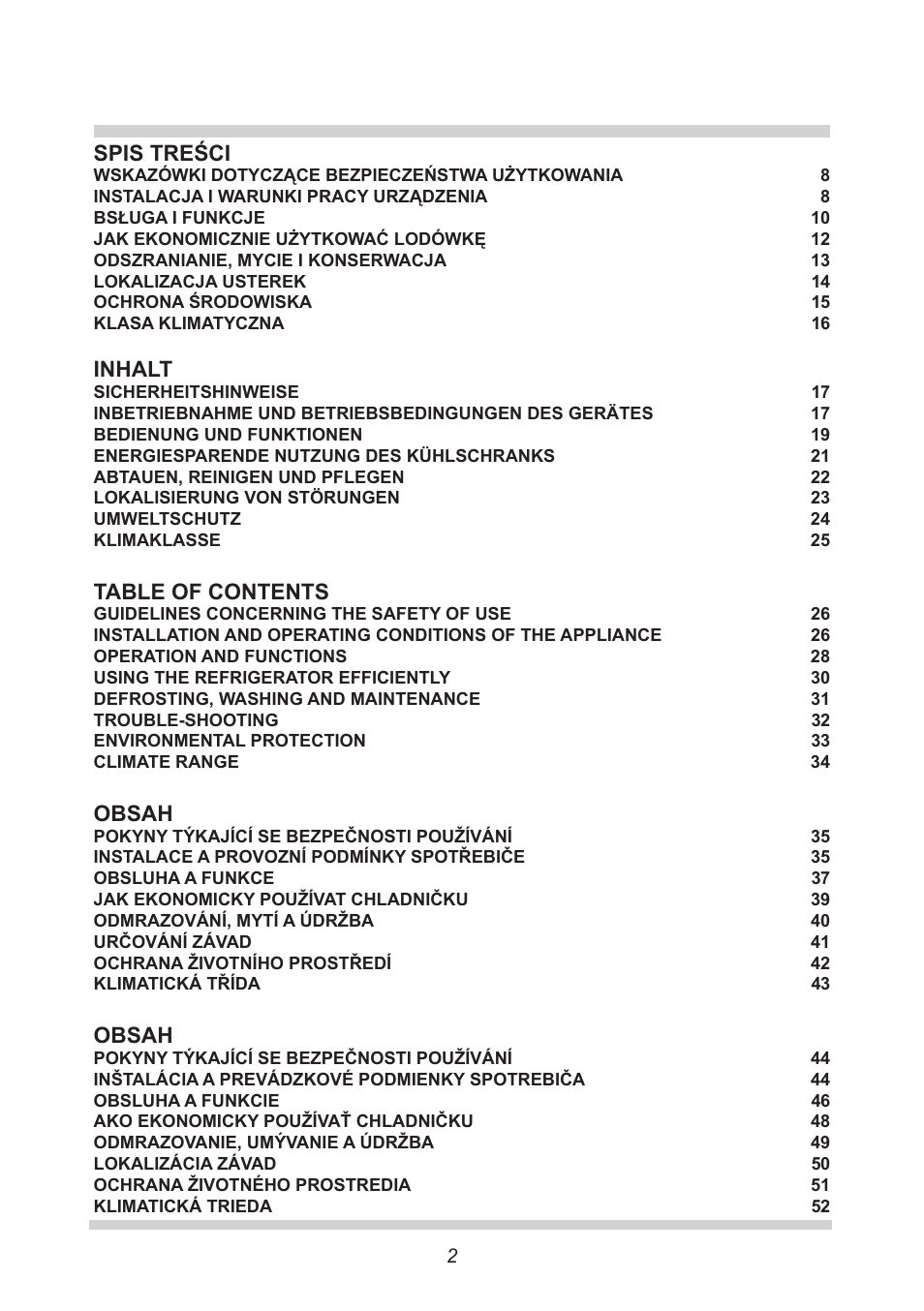 AMICA FM106.4 User Manual | Page 2 / 64