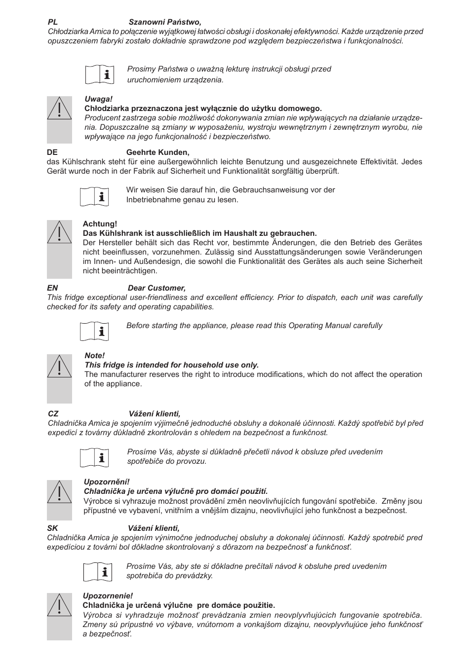 AMICA FM106.4 User Manual | Page 3 / 64