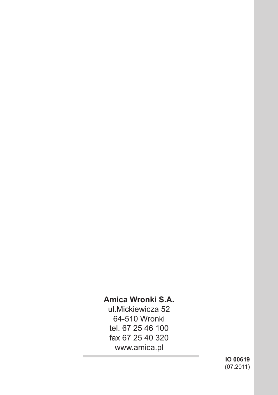 AMICA FM106.4 User Manual | Page 64 / 64