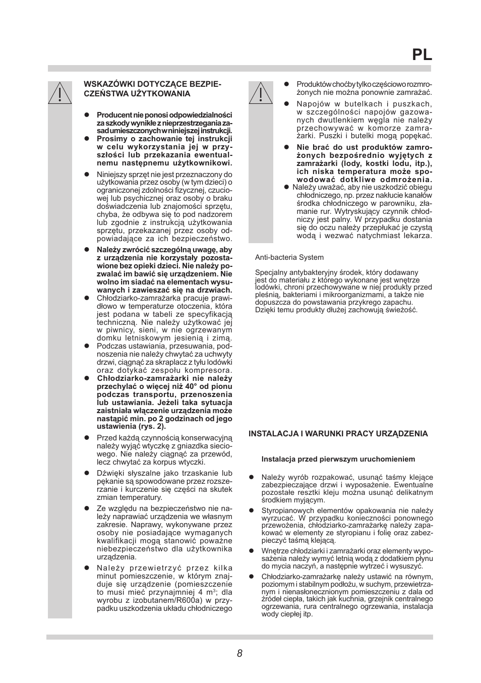 AMICA FM106.4 User Manual | Page 8 / 64