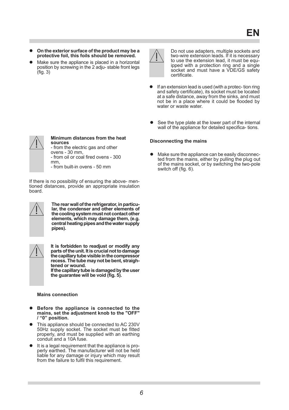 AMICA BK309.3 F A User Manual | Page 6 / 20
