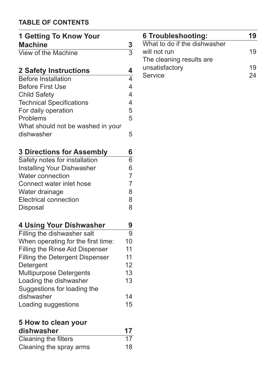 AMICA ZIA 448 User Manual | Page 3 / 27