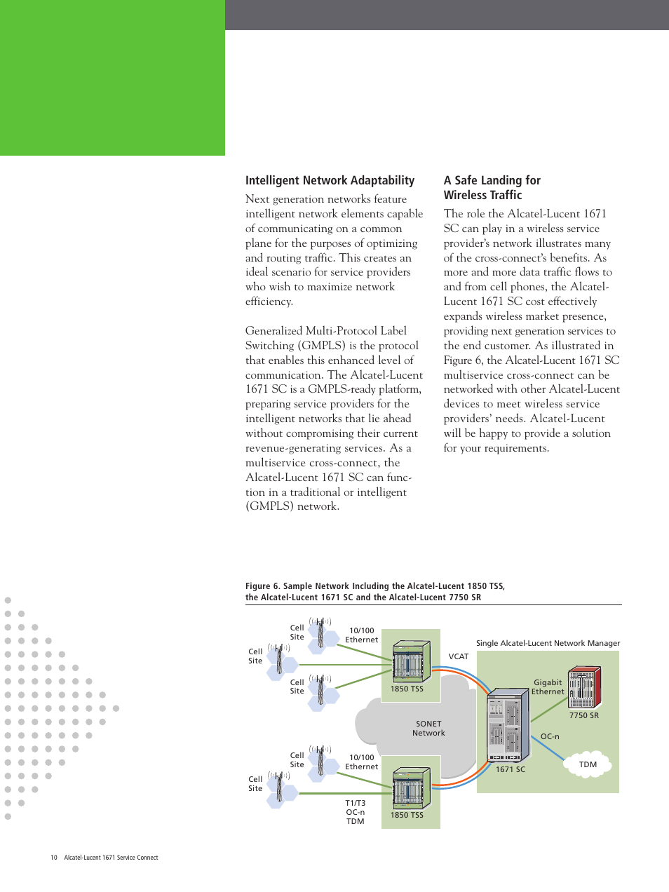 Intelligent network adaptability, A safe landing for wireless traffic | Alcatel-Lucent 1671 User Manual | Page 10 / 12