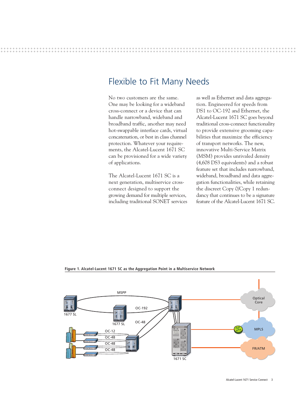 Flexible to fit many needs | Alcatel-Lucent 1671 User Manual | Page 3 / 12