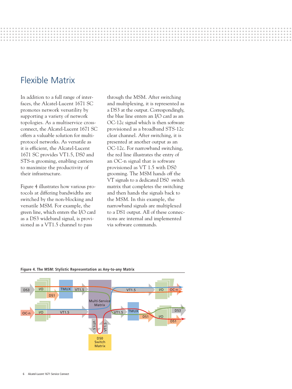 Flexible matrix | Alcatel-Lucent 1671 User Manual | Page 6 / 12