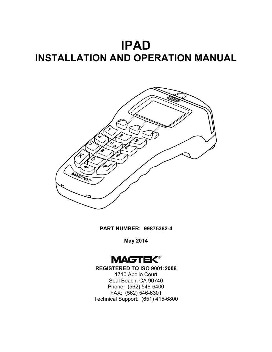 MagTek IPAD99875382 User Manual | 26 pages