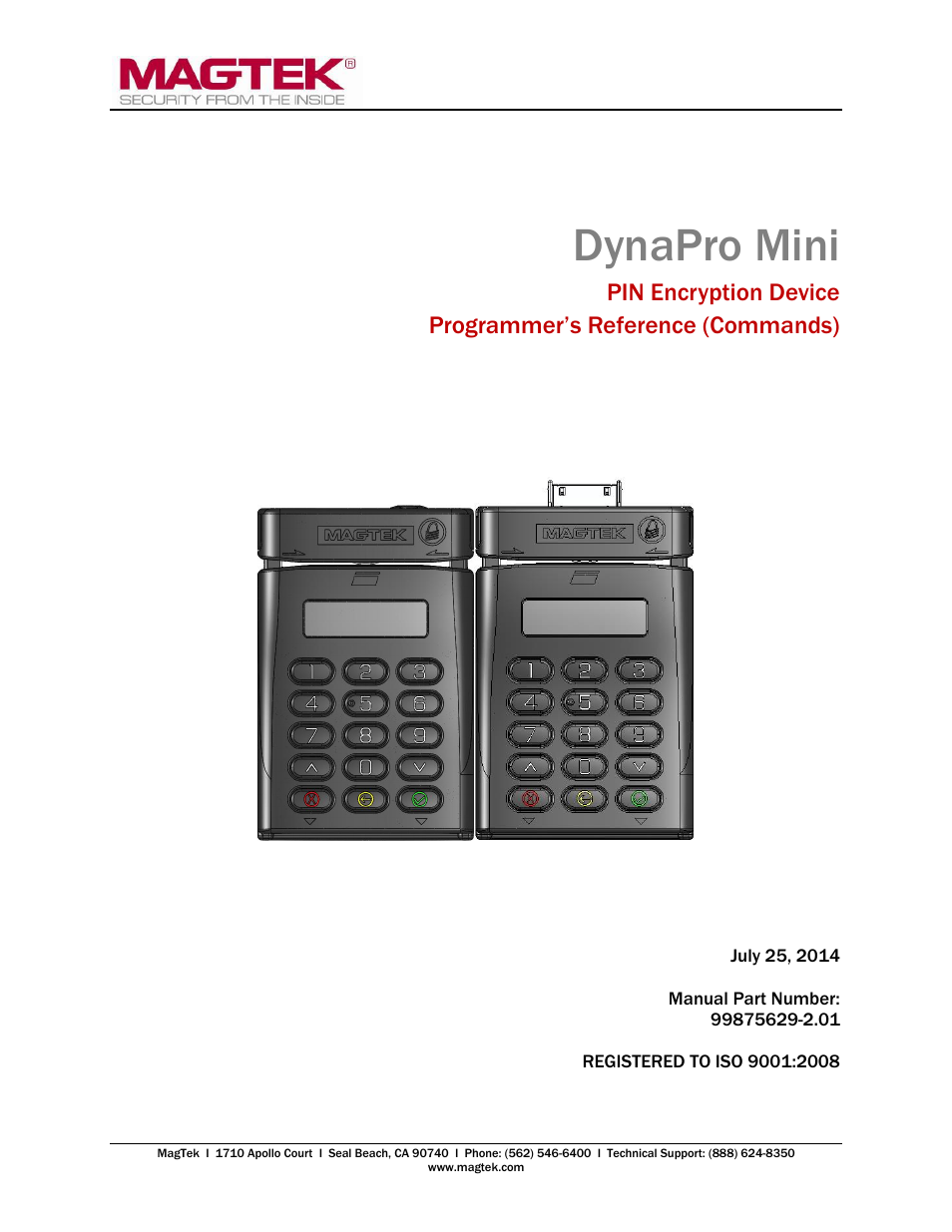 MagTek DynaPro Mini Programmer's99875629 User Manual | 114 pages