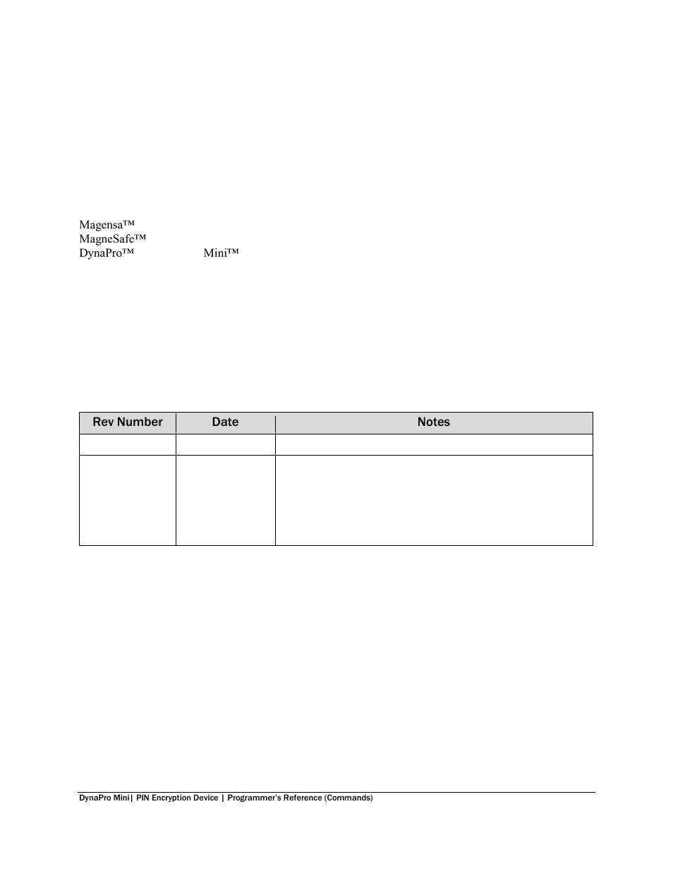 MagTek DynaPro Mini Programmer's99875629 User Manual | Page 2 / 114