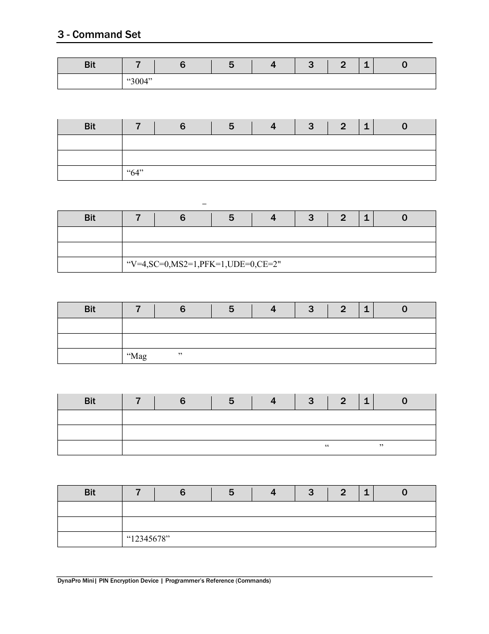3 - command set | MagTek DynaPro Mini Programmer's99875629 User Manual | Page 48 / 114