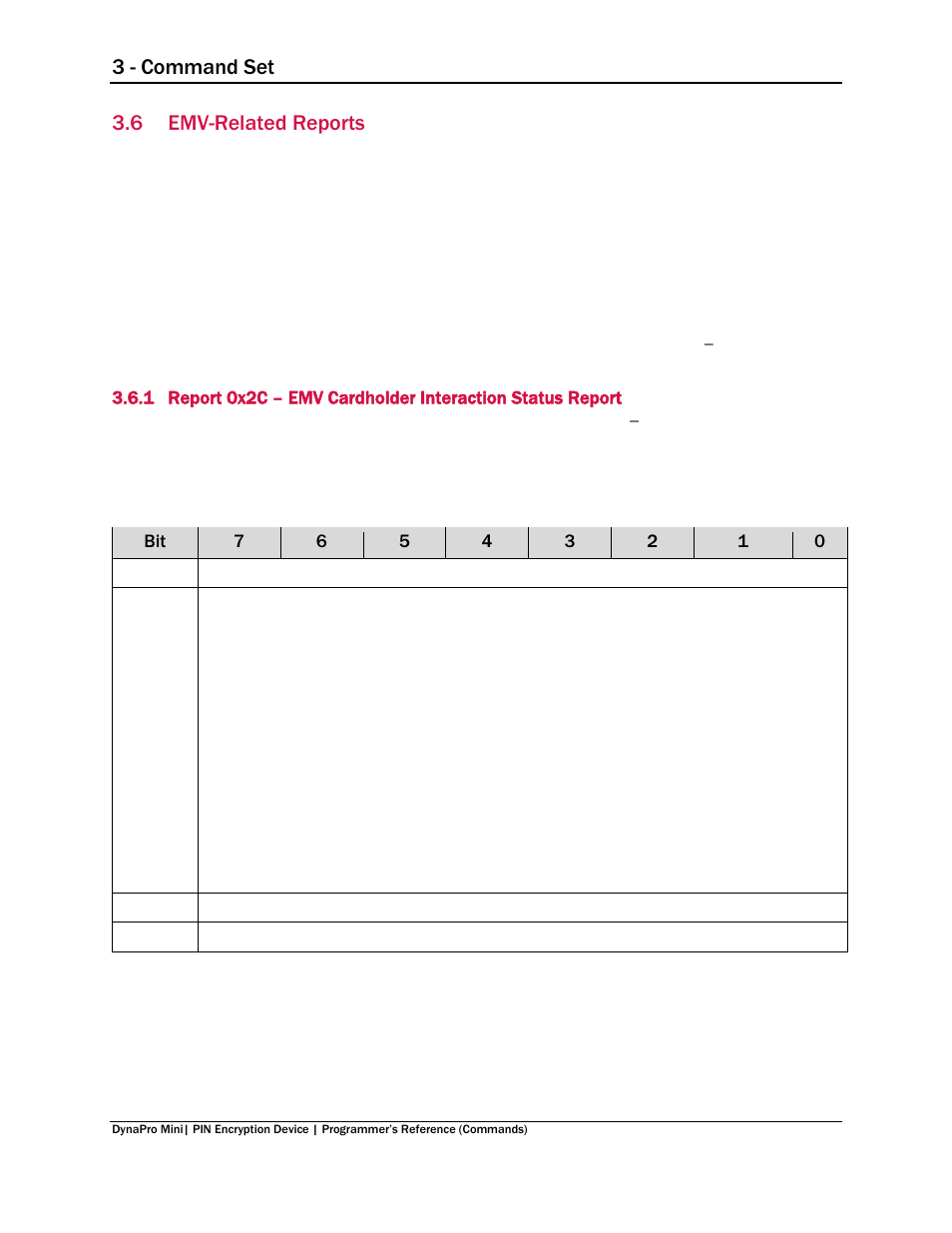 6 emv-related reports, Emv-related reports, 3 - command set | MagTek DynaPro Mini Programmer's99875629 User Manual | Page 63 / 114