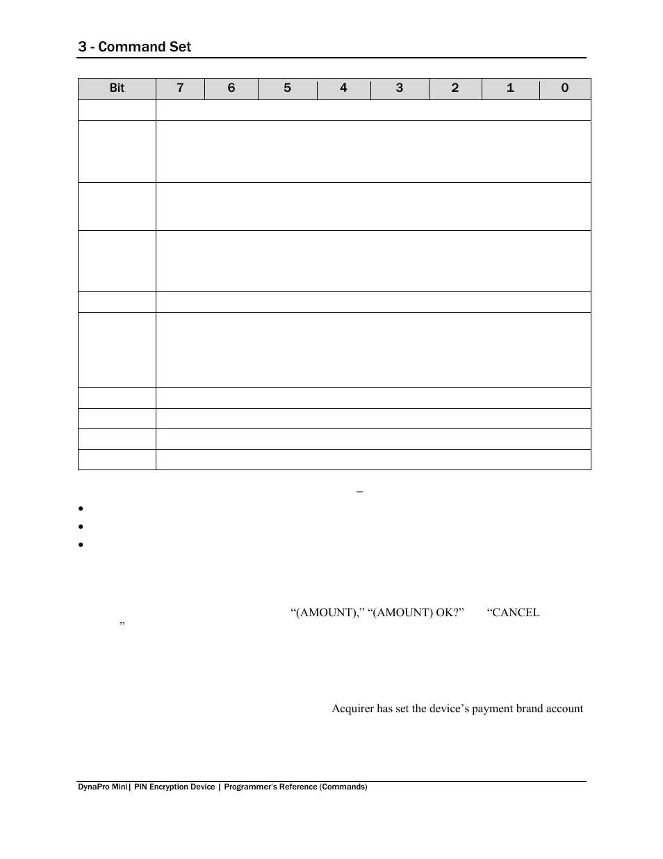 3 - command set | MagTek DynaPro Mini Programmer's99875629 User Manual | Page 66 / 114