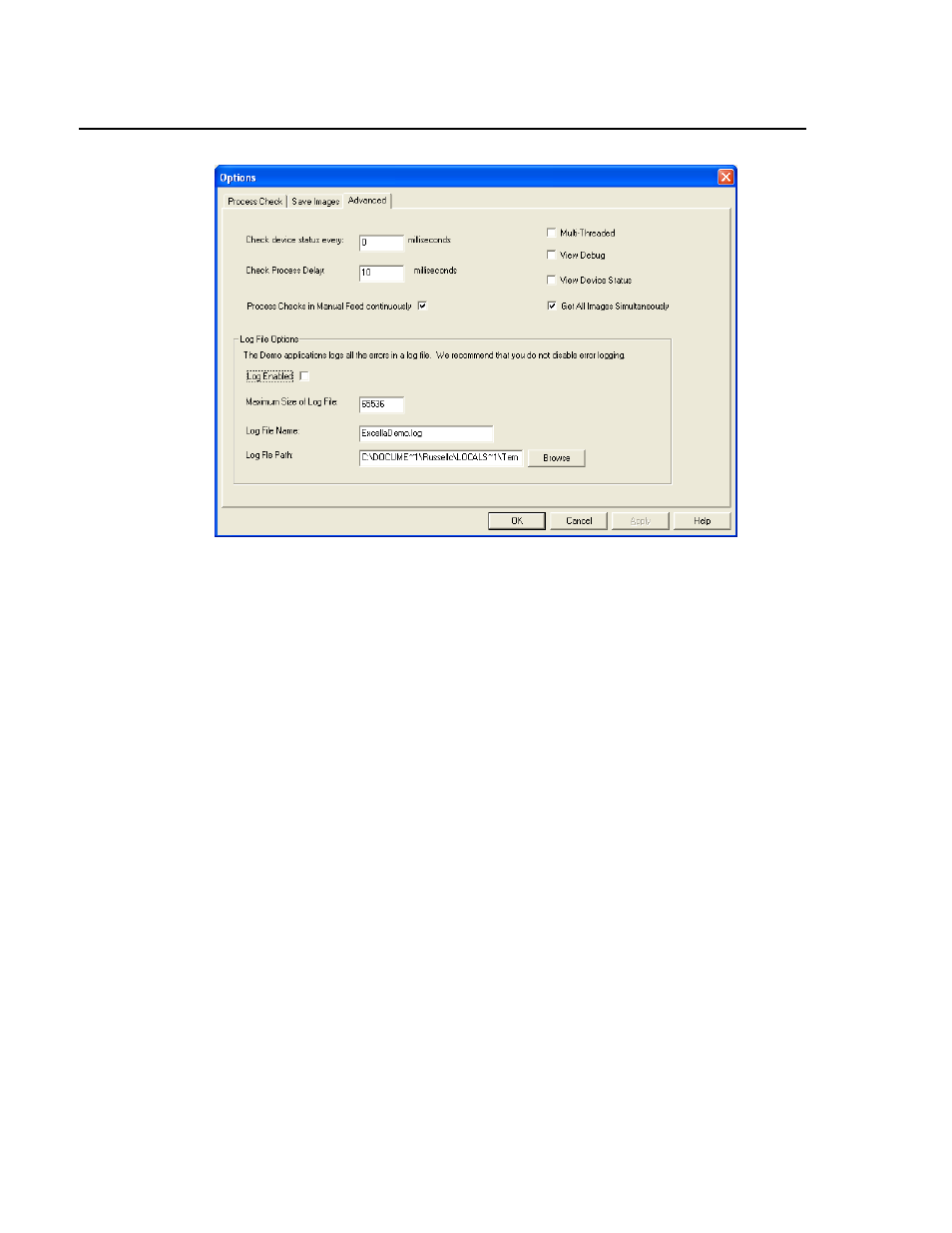 Igure, A-13, Dvanced | Ptions | MagTek Excella Windows API99875313 User Manual | Page 81 / 104