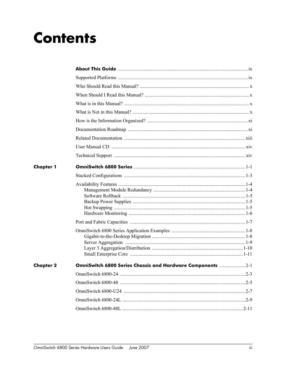 Alcatel-Lucent OMNISWITCH 6800 User Manual | Page 3 / 134
