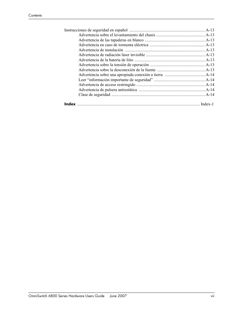 Alcatel-Lucent OMNISWITCH 6800 User Manual | Page 7 / 134