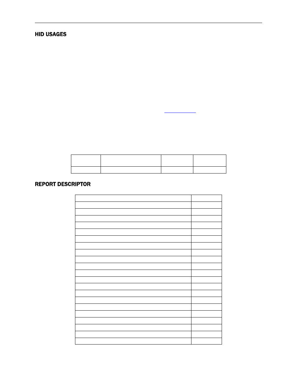 Hid usages, Report descriptor | MagTek MICRSafe99875466 User Manual | Page 31 / 79