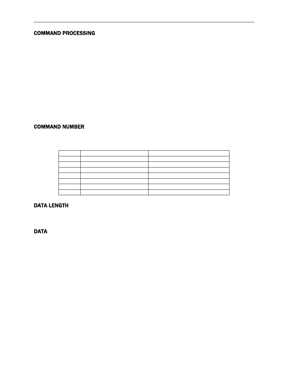 Command number, Data length, Data | Command processing | MagTek MICRSafe99875466 User Manual | Page 33 / 79