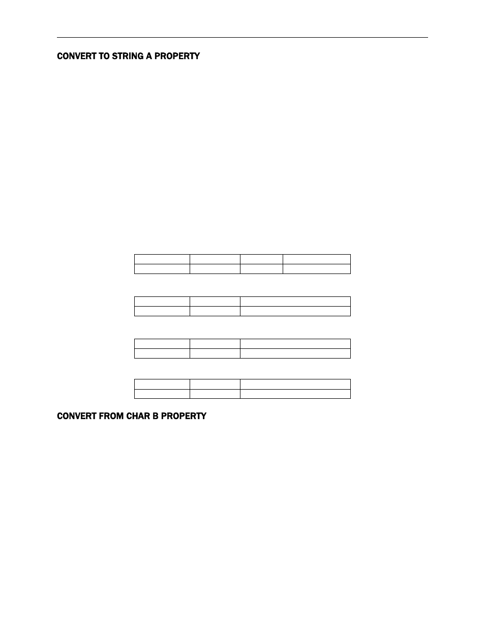 Convert to string a property, Convert from char b property | MagTek MICRSafe99875466 User Manual | Page 42 / 79