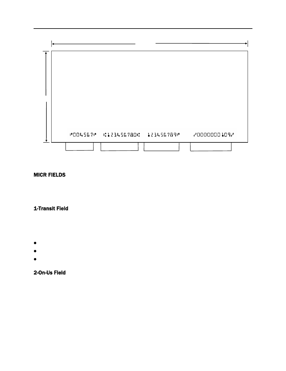 Micr fields, Transit field, On-us field | MagTek MICRSafe99875466 User Manual | Page 59 / 79